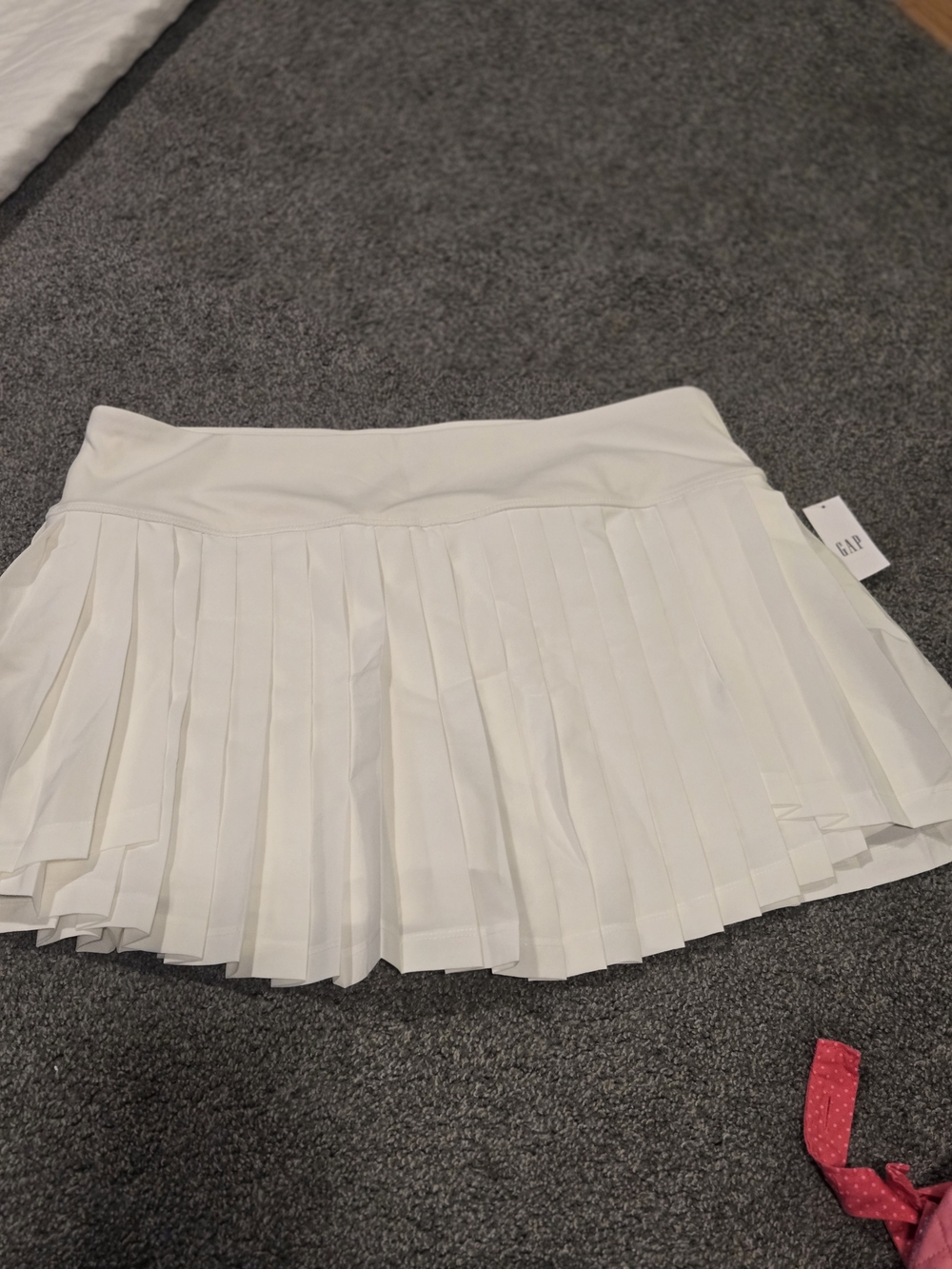 Gap Fit Power You Women's New W/ Tags Pleated Athletic Mini Skort Solid White XL